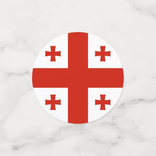 Georgienflagge Konfetti (Klein Vorderseite)