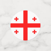 Georgienflagge Konfetti (Klein Vorderseite)