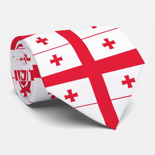 Georgienflagge Krawatte (Gerollt)