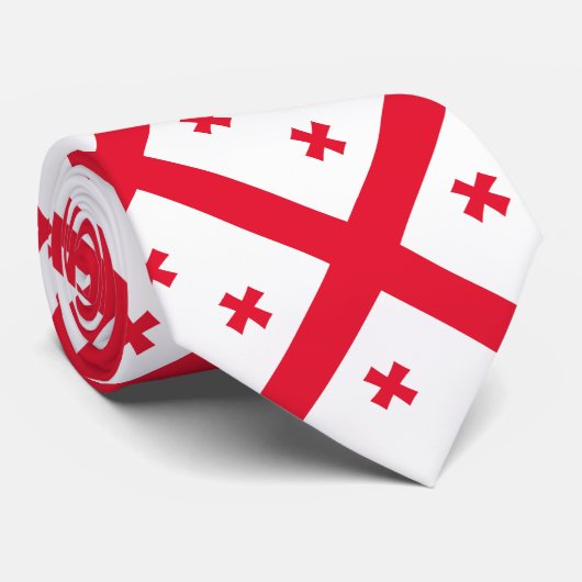 Georgienflagge Krawatte (Gerollt)