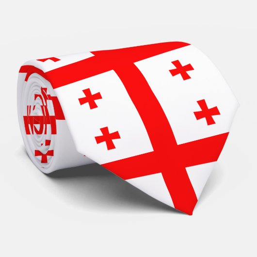 Georgienflagge Krawatte (Gerollt)