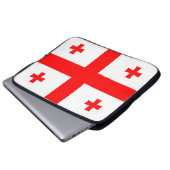 Georgienflagge Laptopschutzhülle (Vorne Knopf)