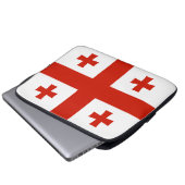 Georgienflagge Laptopschutzhülle (Vorne Knopf)