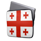 Georgienflagge Laptopschutzhülle (Vorderseite Links)
