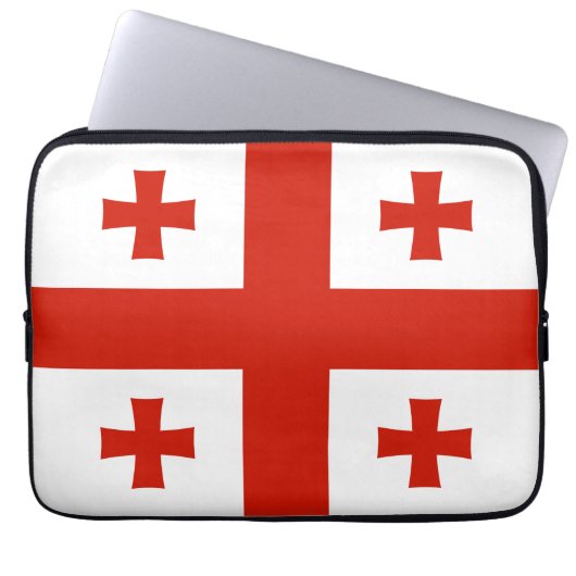 Georgienflagge Laptopschutzhülle (Vorderseite)