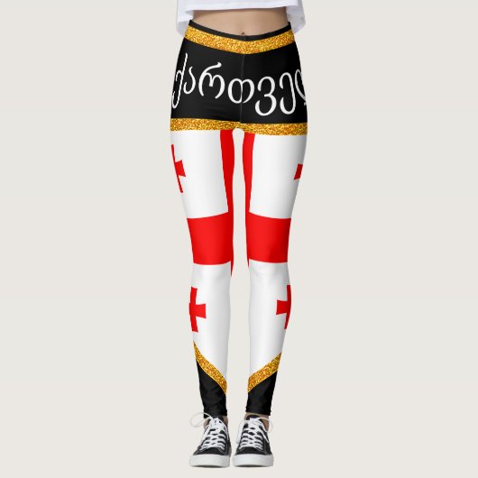 Georgienflagge Leggings (Vorderseite)