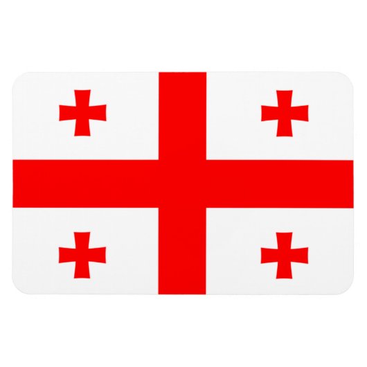 Georgienflagge Magnet (Horizontal)