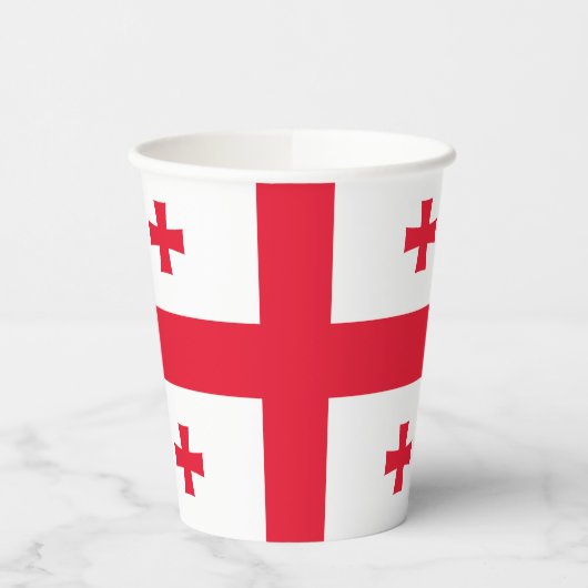 Georgienflagge Pappbecher (Links)