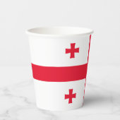 Georgienflagge Pappbecher (Vorderseite)