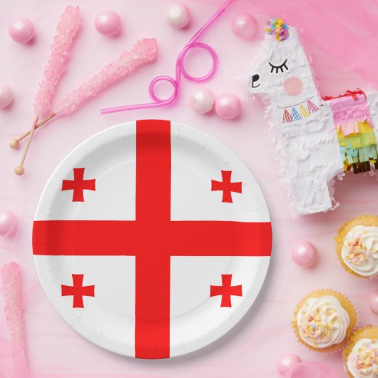 Georgienflagge Pappteller (Party)