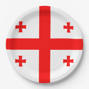 Georgienflagge Pappteller