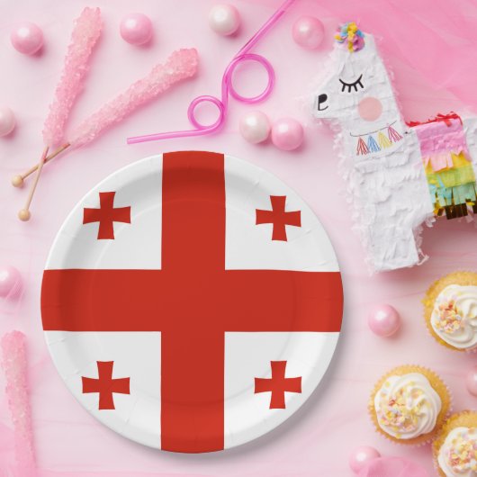 Georgienflagge Pappteller (Party)