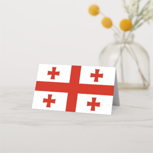 Georgienflagge Platzkarte (Vorderseite)