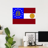 Georgienflagge Poster (Heimbüro)
