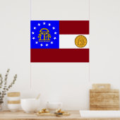 Georgienflagge Poster (Küche)