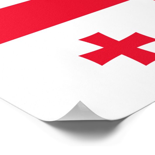 Georgienflagge Poster (Ecke)