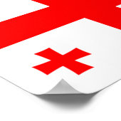 Georgienflagge Poster (Ecke)