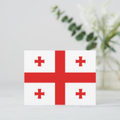 Georgienflagge Postkarte (Stehend Vorderseite)