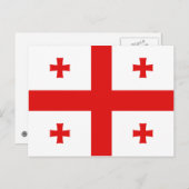 Georgienflagge Postkarte (Vorne/Hinten)
