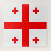 Georgienflagge Puzzle (Horizontal)