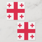 Georgienflagge Quadratische Visitenkarte (Vorne/Hinten)