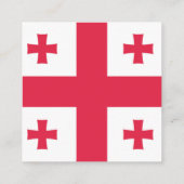 Georgienflagge Quadratische Visitenkarte (Rückseite)