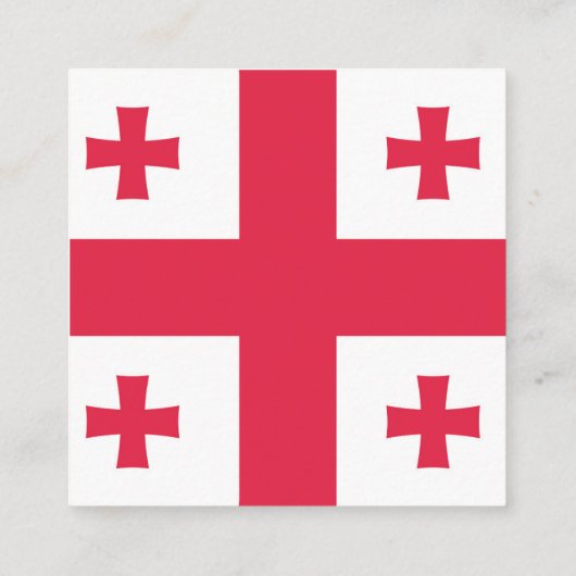 Georgienflagge Quadratische Visitenkarte (Rückseite)