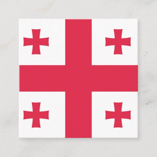 Georgienflagge Quadratische Visitenkarte (Vorderseite)