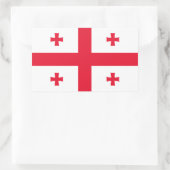 Georgienflagge Rechteckiger Aufkleber (Tasche)