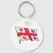 Georgienflagge Schlüsselanhänger (Vorderseite)