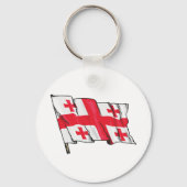 Georgienflagge Schlüsselanhänger (Rückseite)