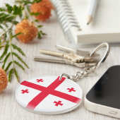Georgienflagge Schlüsselanhänger (Vorderseite rechts)