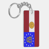 Georgienflagge Schlüsselanhänger (Vorderseite links)