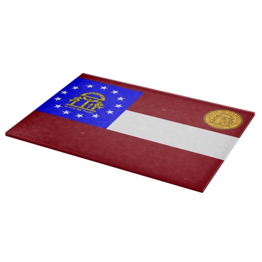 Georgienflagge Schneidebrett (Ecke)