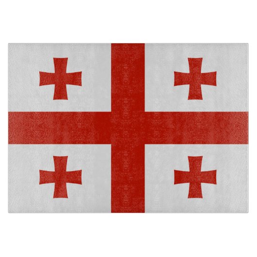 Georgienflagge Schneidebrett (Vorderseite)