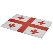 Georgienflagge Schneidebrett (Ecke)