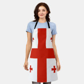 Georgienflagge Schürze (Getragen)