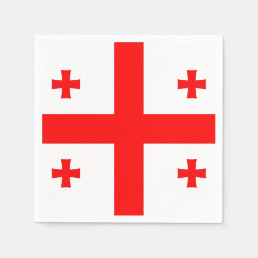 Georgienflagge Serviette (Vorderseite)