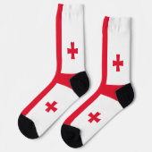 Georgienflagge Socken (Linkes Detail)