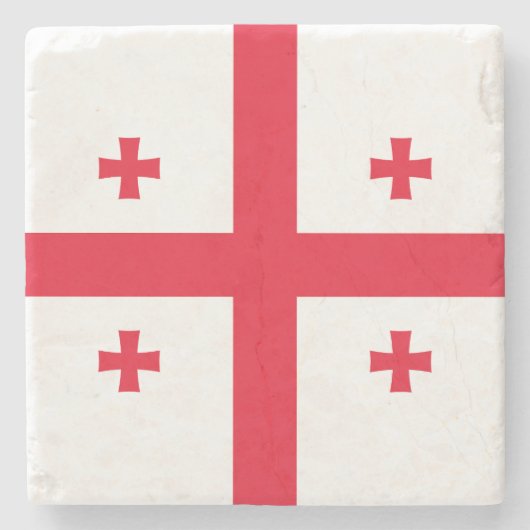 Georgienflagge Steinuntersetzer (Vorderseite)
