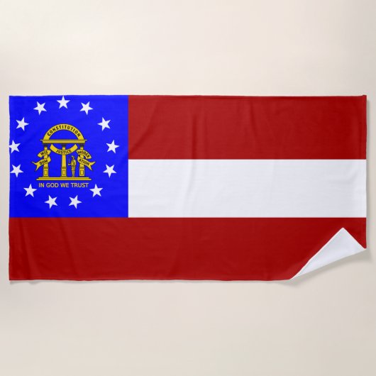 Georgienflagge Strandtuch (Vorderseite)