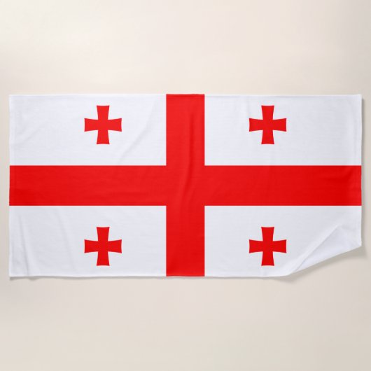 Georgienflagge Strandtuch (Vorderseite)