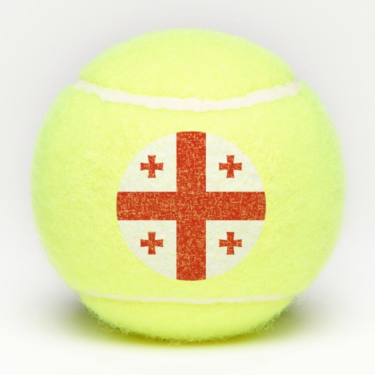 Georgienflagge Tennisbälle (Rückseite)