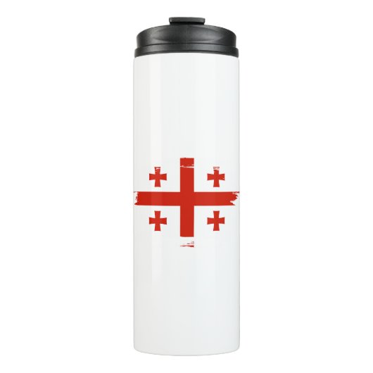 Georgienflagge Thermosbecher (Vorderseite)