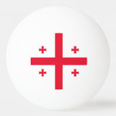Georgienflagge Tischtennisball (Rückseite)