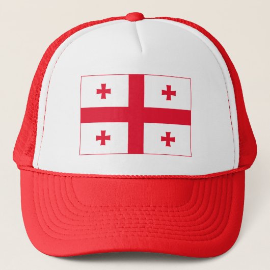 Georgienflagge Truckerkappe (Vorderseite)