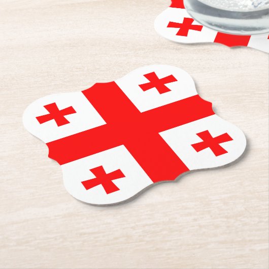 Georgienflagge Untersetzer (angewinkelt)