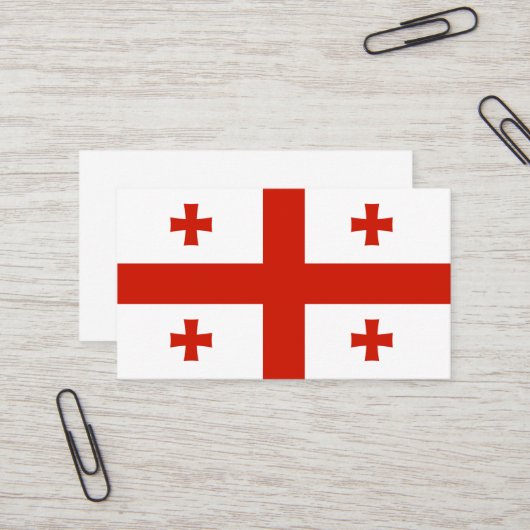 Georgienflagge Visitenkarte (Vorderseite/Rückseite Beispiel)