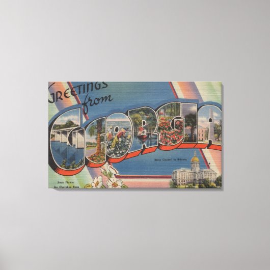 GeorgienGroße BuchstabenszenenGeorgien Leinwanddruck (Vorderseite)