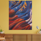 Georgienische Staatsflagge - Canvas Print Leinwanddruck (Insitu (Wohnzimmer))